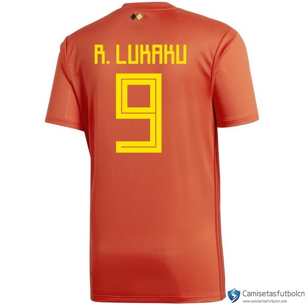 Camiseta Seleccion Belgica Primera equipo R.lukaku 2018 Rojo